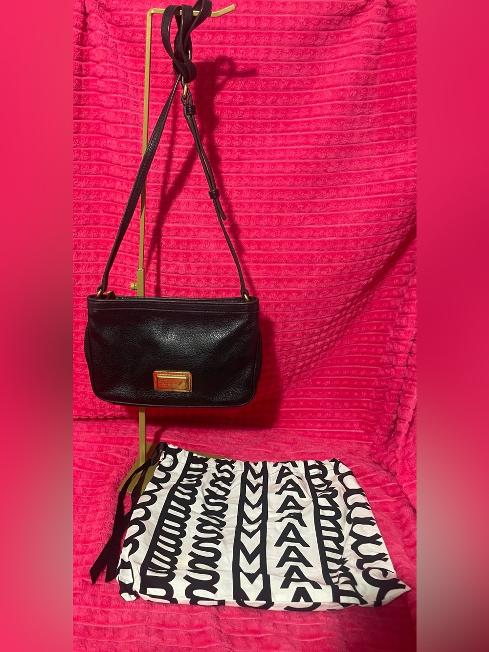 Marc by Marc Jacobs Black Leather Crossbody Includes Dust Bag